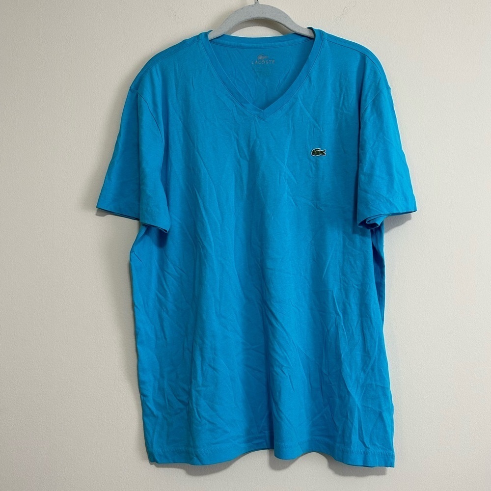 lacoste blue cotton t shirt Size FR 6 US L